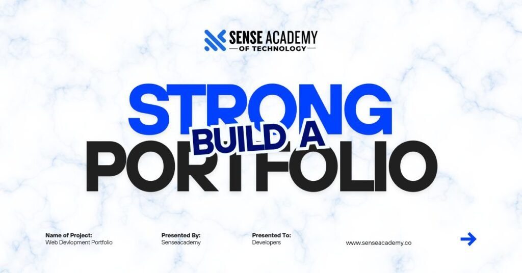 Image that shows "build a strong portfolio"