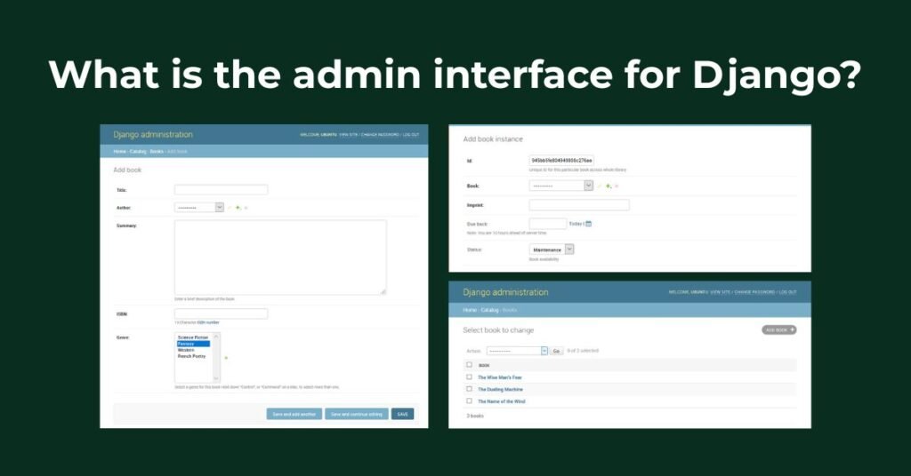 Image showing "what is the admin interface for Django"