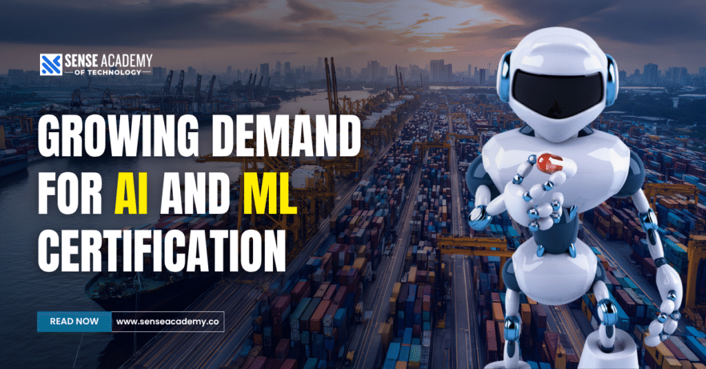 Image showing "Growing Demand for AI and Machine Learning Certification. Generative AI & Machine Learning Certification" 